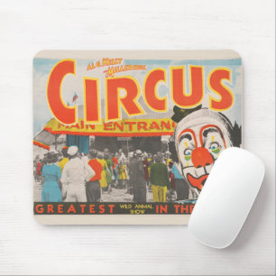 Circus Poster van mensen die de grote top betreden Muismat