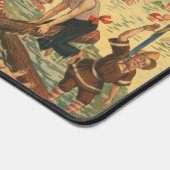 Circus Poster van mensen in kostuums die optreden Bureaumat (Hoek)