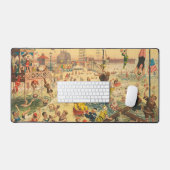 Circus Poster van mensen in kostuums die optreden Bureaumat (Keyboard & Muis)