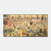 Circus Poster van mensen in kostuums die optreden Bureaumat (Voorkant)