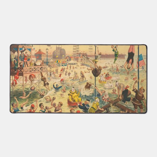 Circus Poster van mensen in kostuums die optreden Bureaumat (Voorkant)