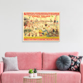 Circus Poster van mensen in kostuums die optreden Canvas Afdruk (Insitu (Woonkamer))