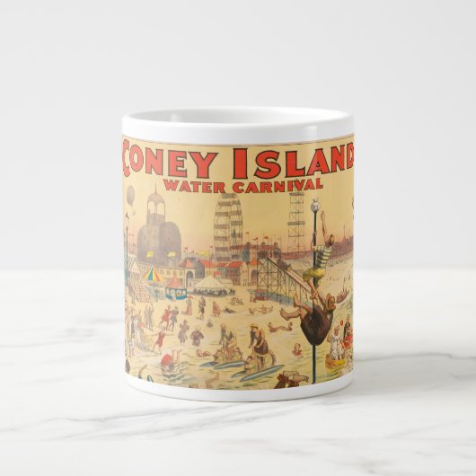 Circus Poster van mensen in kostuums die optreden Grote Koffiekop (Voorkant)