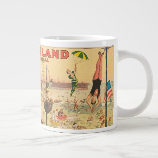 Circus Poster van mensen in kostuums die optreden Grote Koffiekop (Rechts)