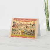 Circus Poster van mensen in kostuums die optreden Kaart (Voorkant)