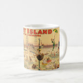 Circus Poster van mensen in kostuums die optreden Koffiemok (Voorkant rechts)