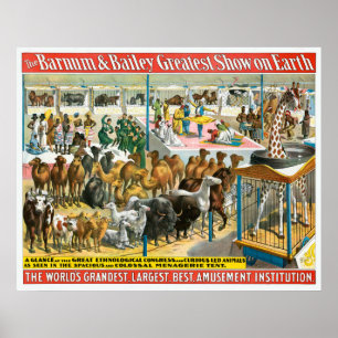 Circus Poster van mensen van verschillende nationa