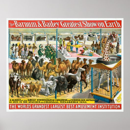 Circus Poster van mensen van verschillende nationa (Voorkant)