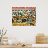 Circus Poster van mensen van verschillende nationa (Keuken)