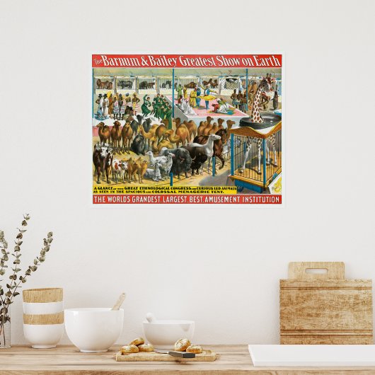 Circus Poster van mensen van verschillende nationa (Keuken)