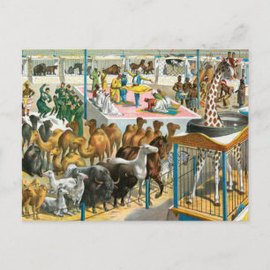 Circus Poster van mensen van verschillende nationa Briefkaart
