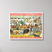 Circus Poster van mensen van verschillende nationa Canvas Afdruk (Voorkant)