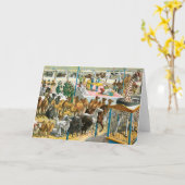 Circus Poster van mensen van verschillende nationa Kaart (Gele Bloem)