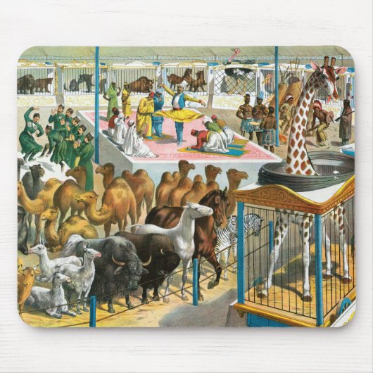 Circus Poster van mensen van verschillende nationa Muismat (Voorkant)