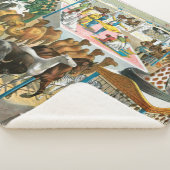 Circus Poster van mensen van verschillende nationa Sherpa Deken (3/4)