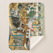 Circus Poster van mensen van verschillende nationa Sherpa Deken (Voorkant)