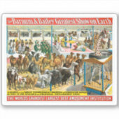 Circus Poster van mensen van verschillende nationa Sticker (Voorkant)