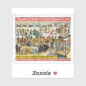 Circus Poster van mensen van verschillende nationa Sticker (Vel)