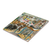 Circus Poster van mensen van verschillende nationa Tegeltje (Zijkant)