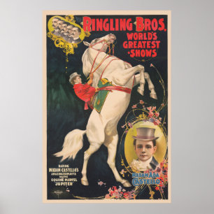 Circus Poster van mevrouw Ada Castello op een paar