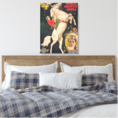 Circus Poster van mevrouw Ada Castello op een paar Canvas Afdruk (Insitu (Slaapkamer))