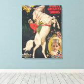 Circus Poster van mevrouw Ada Castello op een paar Canvas Afdruk (Insitu (Houten vloer))