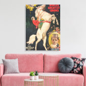 Circus Poster van mevrouw Ada Castello op een paar Canvas Afdruk (Insitu (Woonkamer))
