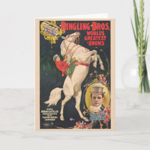 Circus Poster van mevrouw Ada Castello op een paar Kaart