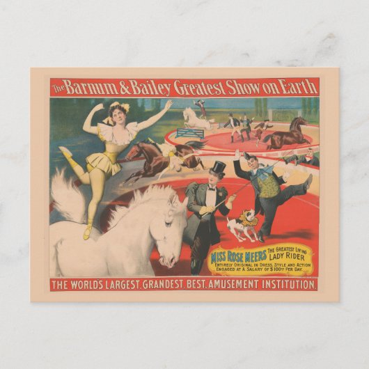  Circus Poster van Miss Roos Meers Briefkaart (Voorkant)