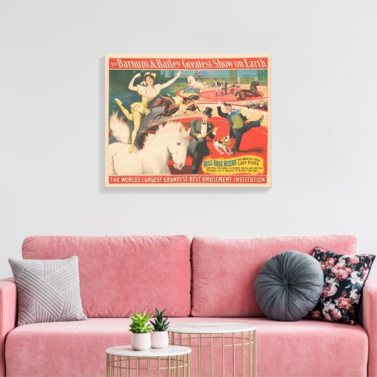  Circus Poster van Miss Roos Meers Canvas Afdruk (Insitu (Woonkamer))