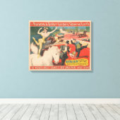  Circus Poster van Miss Roos Meers Canvas Afdruk (Insitu (Houten vloer))