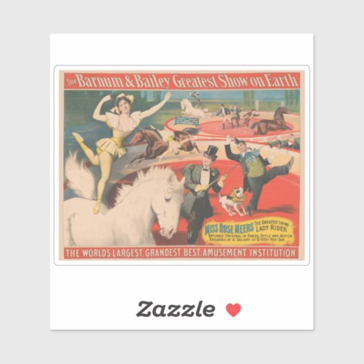  Circus Poster van Miss Roos Meers Sticker (Vel)