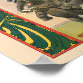 Circus Poster van olifanten optreden (Hoek)