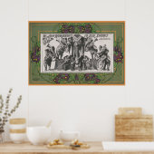 Circus Poster van olifanten speelinstrumenten (Keuken)