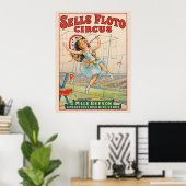 Circus Poster van Tight-Rope Walker met een Paraso (Thuiskantoor)