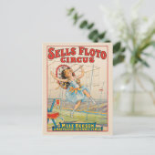 Circus Poster van Tight-Rope Walker met een Paraso Briefkaart (Staand voorkant)