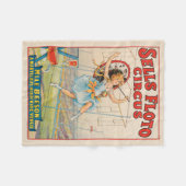Circus Poster van Tight-Rope Walker met een Paraso Fleece Deken (Voorkant (Horizontaal))