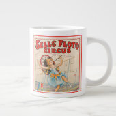 Circus Poster van Tight-Rope Walker met een Paraso Grote Koffiekop (Rechts)