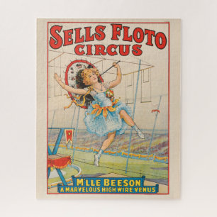 Circus Poster van Tight-Rope Walker met een Paraso Legpuzzel