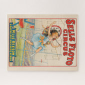 Circus Poster van Tight-Rope Walker met een Paraso Legpuzzel (Horizontaal)