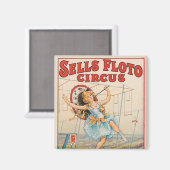 Circus Poster van Tight-Rope Walker met een Paraso Magneet (Voorkant / Achterkant)