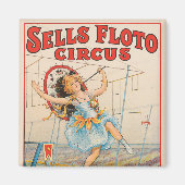 Circus Poster van Tight-Rope Walker met een Paraso Magneet (Voorkant)