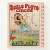 Circus Poster van Tight-Rope Walker met een Paraso Notitieboek (Achterkant)