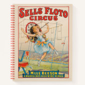 Circus Poster van Tight-Rope Walker met een Paraso Notitieboek (Voorkant)