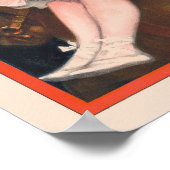 Circus Poster van tijger en vrouw te paard (Hoek)