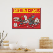 Circus Poster van twee Mannen in wagenrennen (Keuken)