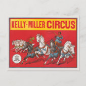 Circus Poster van twee Mannen in wagenrennen Briefkaart (Voorkant)