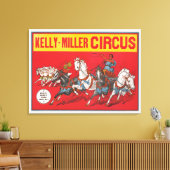 Circus Poster van twee Mannen in wagenrennen Canvas Afdruk (Insitu (Woonkamer))