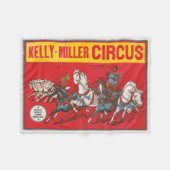 Circus Poster van twee Mannen in wagenrennen Fleece Deken (Voorkant (Horizontaal))