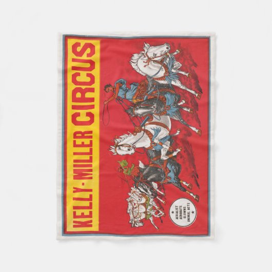 Circus Poster van twee Mannen in wagenrennen Fleece Deken (Voorkant)